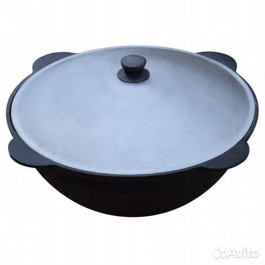 Казан чугунный 12литров с печью + шумовка+специи