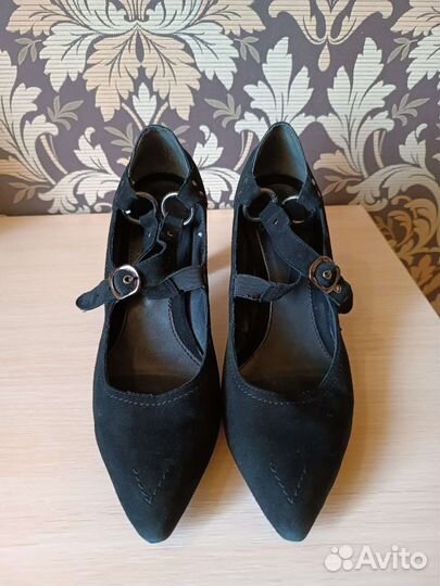 Туфли натуральная замша и кожа