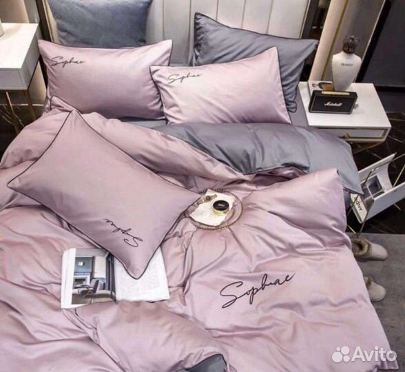 Постельное белье евро сатин жатка