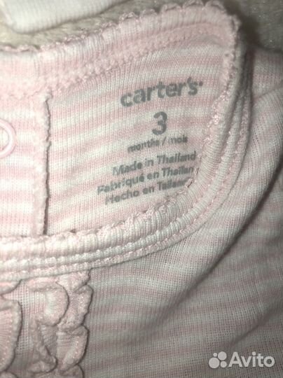 Боди-платье для девочки + боди 56-62 Carters