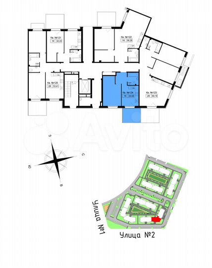 1-к. квартира, 37,2 м², 1/5 эт.