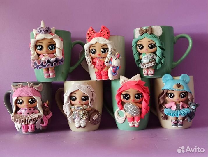 Кружки с декором ручной работы