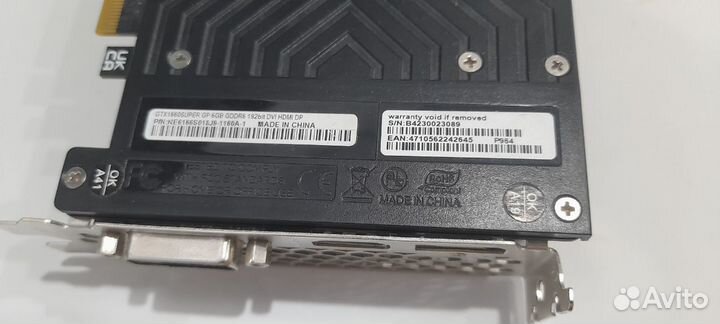 Видеокарта gtx1660 super palit