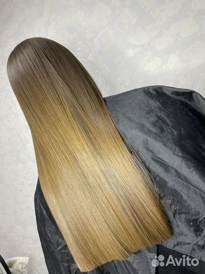 Кератиновое выпрямление волос