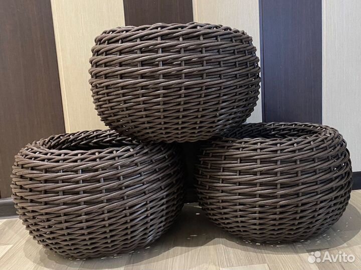 Кашпо из искусственного ротанга 12,16,20,40 литров