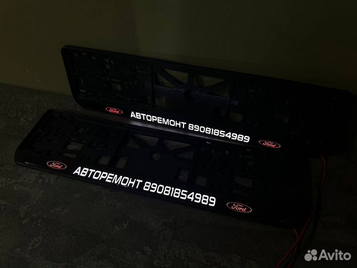 Номерная рамка c вашим логотипом и дизайном