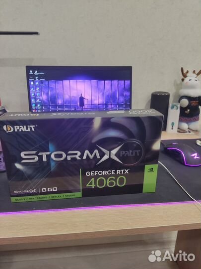 Видеокарта palit GeForce RTX 4060 stormx 8G новая