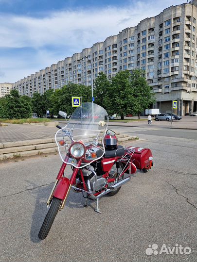 Мотоцикл Ява 350-634.01 с прицепом. Мотопоезд :)