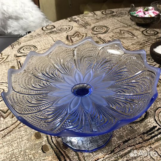 Ваза для фруктов на ножке СССР