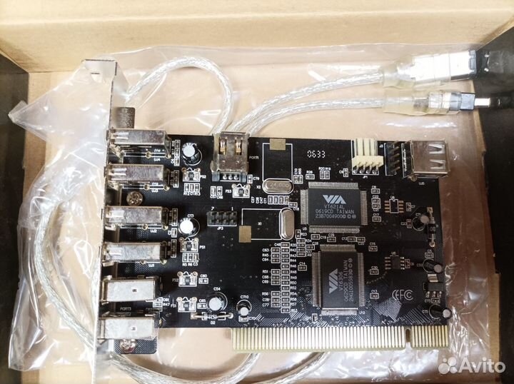 PCI контроллер на 4хusb порта + 2xieee 1394 порта