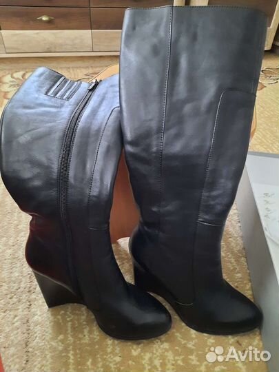 Сапоги кожаные женские демисезонные 38 размер