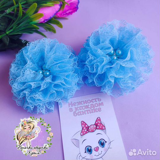 Бантики-зефирки на резинках