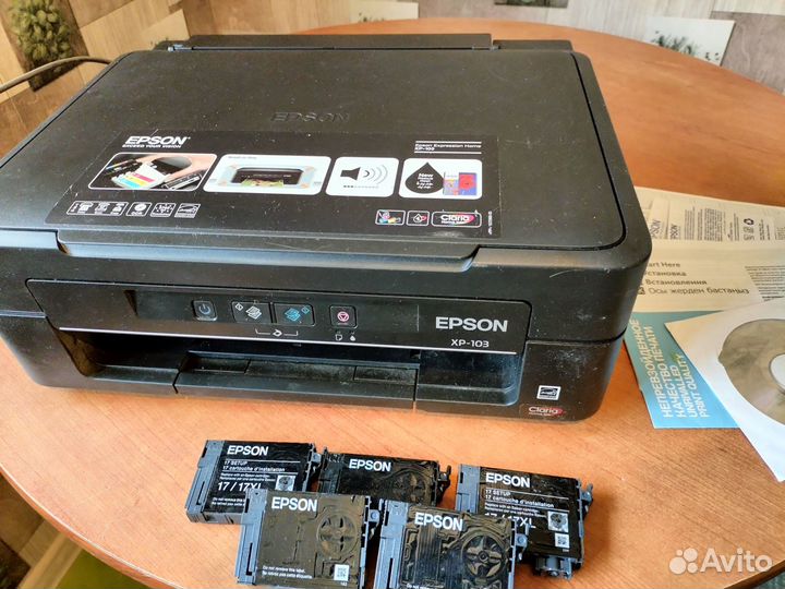 Принтер Epson-103 с картриджами