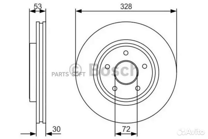 Bosch 0986479R48 Тормозной диск передний