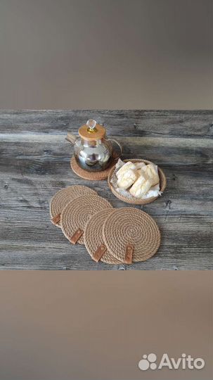 Джутовые корзины, салфетки, ковры I