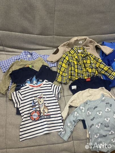 Вещи пакетом на мальчика 80 86 92