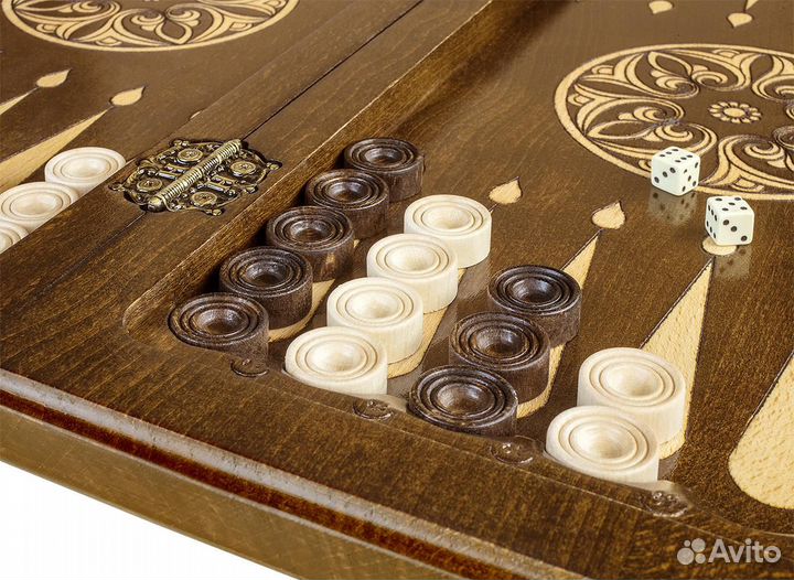 Шахматы и нарды резные Альмансор 50 х 50 см дерево Армения 62514