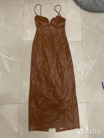 Платье zara эко Кожа
