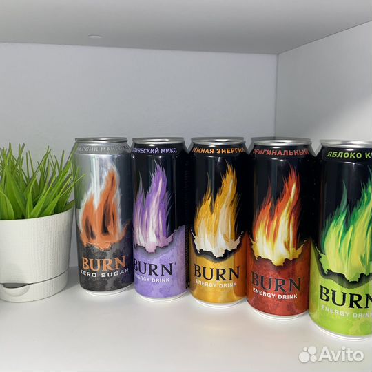 Энергетики Burn, Red Bull, Flash, Gorilla