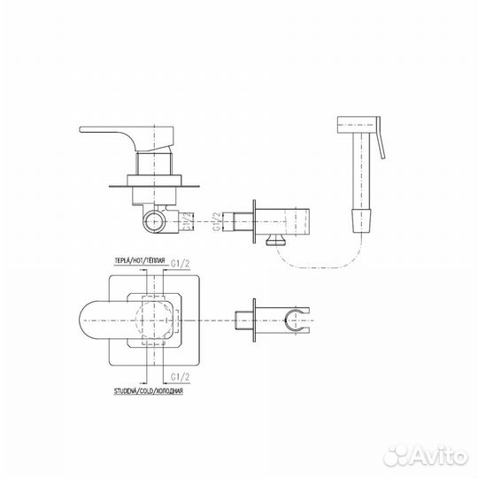 Смеситель для биде Rav Slezak yu142 Хром