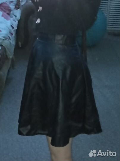 Кожаная юбка