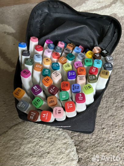 Двусторонние маркеры 60 шт