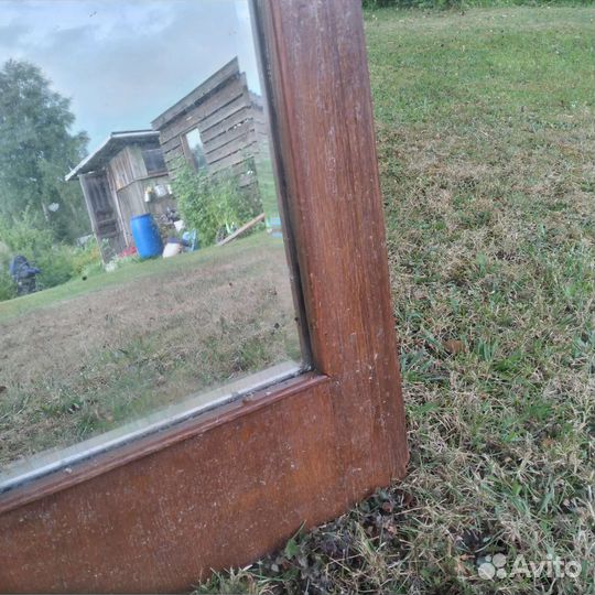 Зеркало старинное в деревянной раме 167 на 55