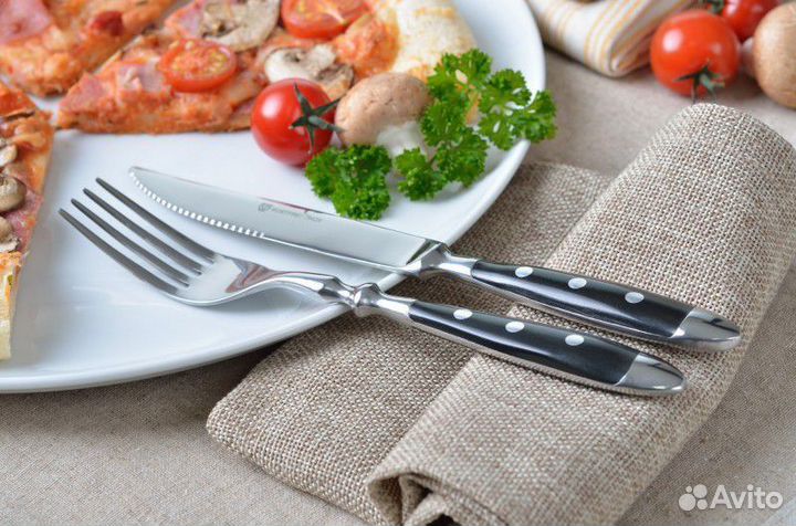 Набор вилок и ножей для стейка и мяса Grawe винтаж