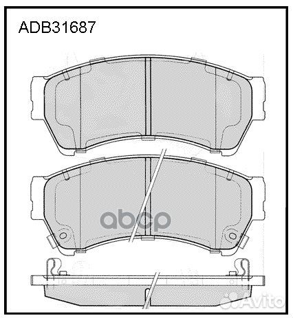 Колодки тормозные дисковые перед ADB31687 A