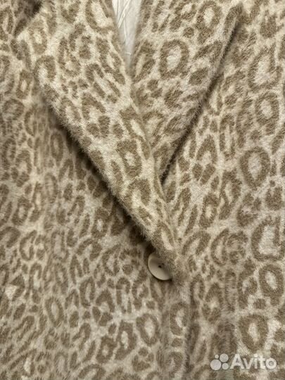Леопардовое пальто 44 размер
