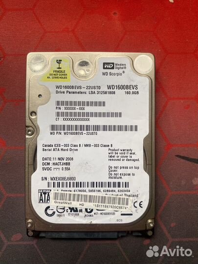 Жесткий диск 2,5 160gb