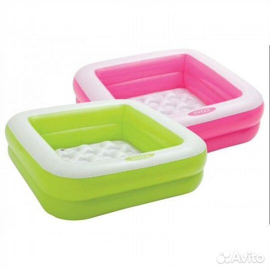 Детский надувной бассейн Intex Квадратный 86х86х25