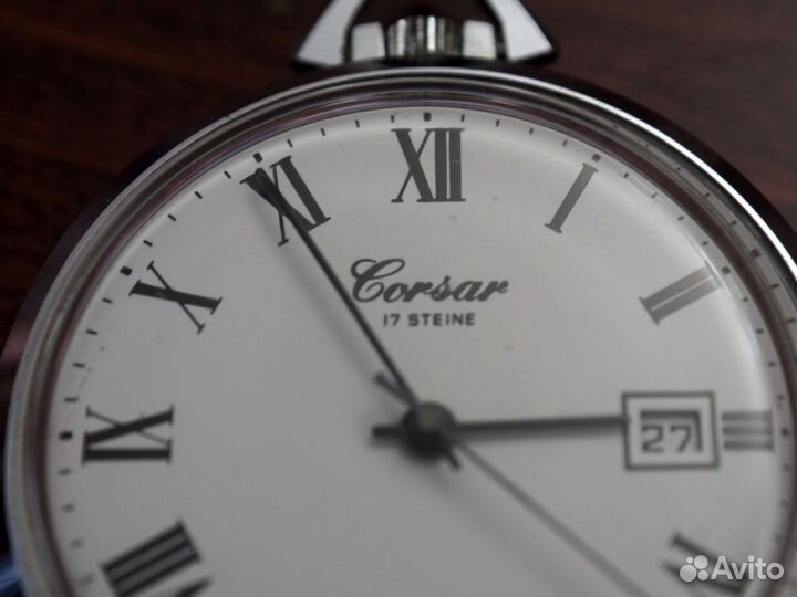 Corsar винтажные карманные механические часы