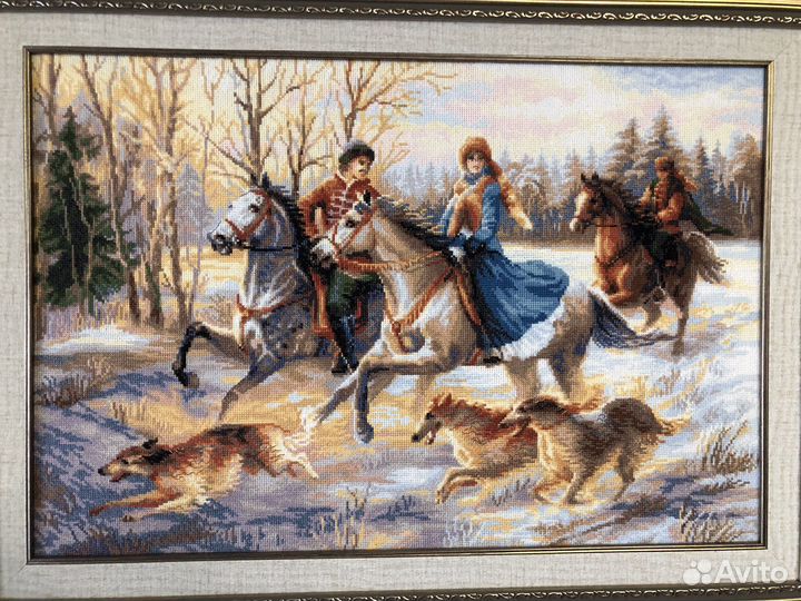 Картина вышитая крестом ручная работа