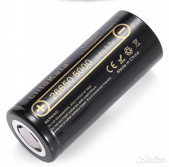 Аккумуляторная батарея LitoKala 26650 mAч,5000-50А