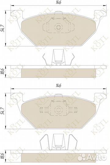 Колодки тормозные передние kotl 1984KT