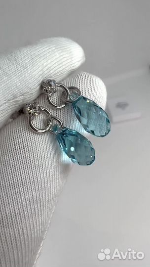 Серьги с оригинальными кристаллами Swarovski