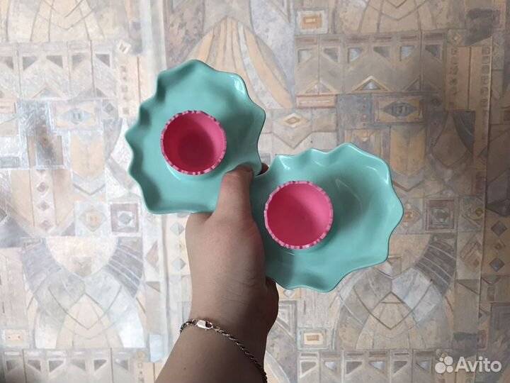 Подставка для яиц с тарелкой 2 шт посуда