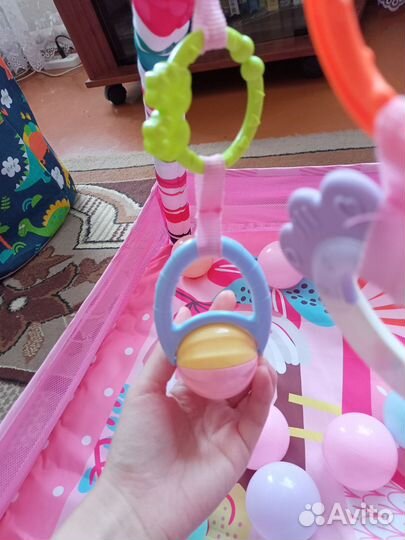 Развивающий коврик-манеж с дугами