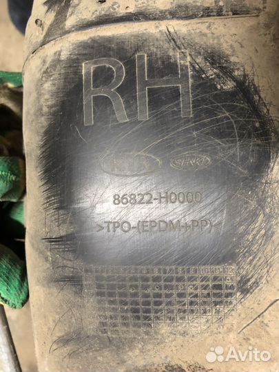 Задний правый подкрылок киа рио 4 икс лайн