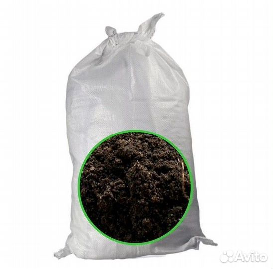Земля в мешках, Торф, Навоз, Песок, Щебень