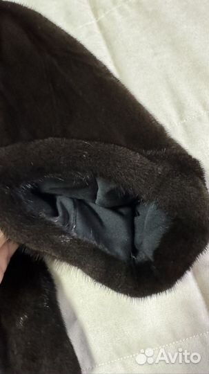 Шуба норковая blackglama с капюшоном 44 46