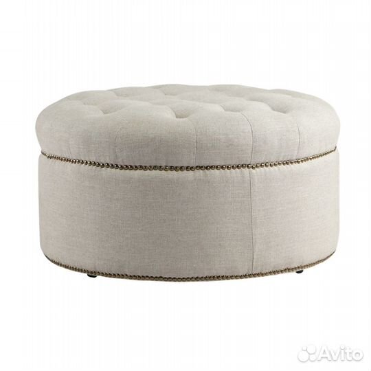 Оттоманка Desi Round, Linen Fabric