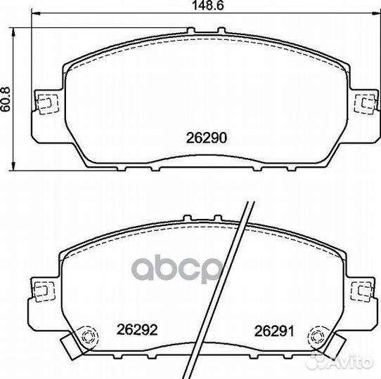 Колодки тормозные дисковые перед NP8059 NIS