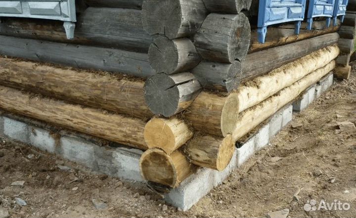 Поднятие домов и замена венцов