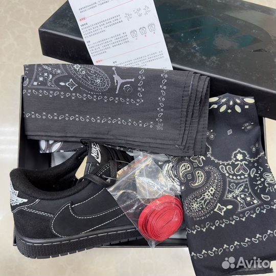 Кроссовки Nike Air Jordan 1 Low Black Phantom