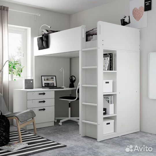 Кровать двухъярусная - IKEA smstad