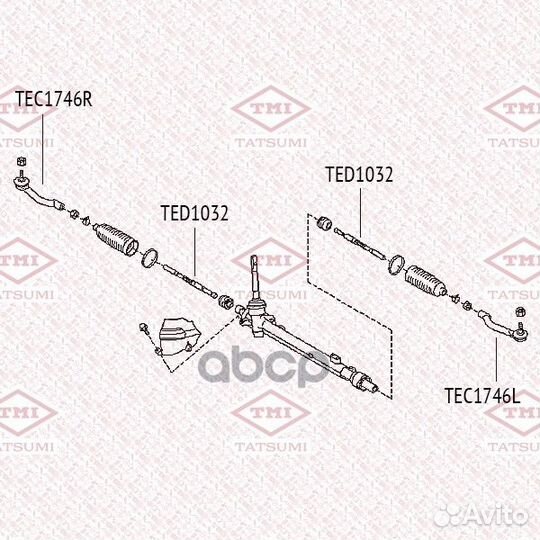 Наконечник рулевой тяги перед прав TEC1746R