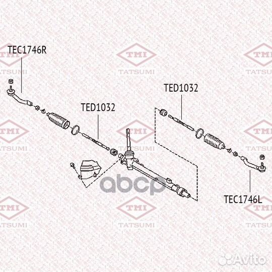 Наконечник рулевой тяги перед прав TEC1746R