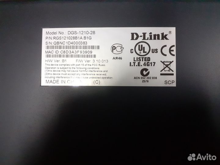 Коммутатор (D-Link, DGS-1210-28)